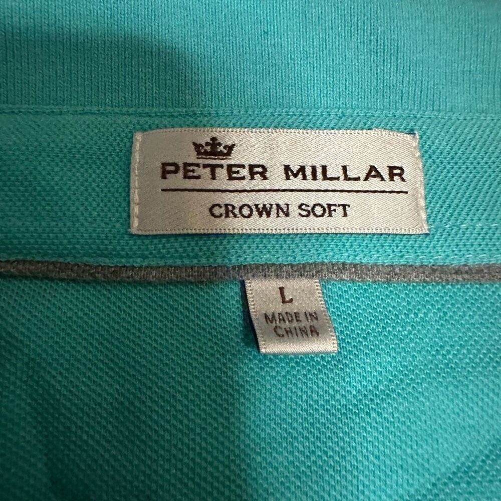 Peter Milar crown soft teal large silk blend - Picture 3 of 8